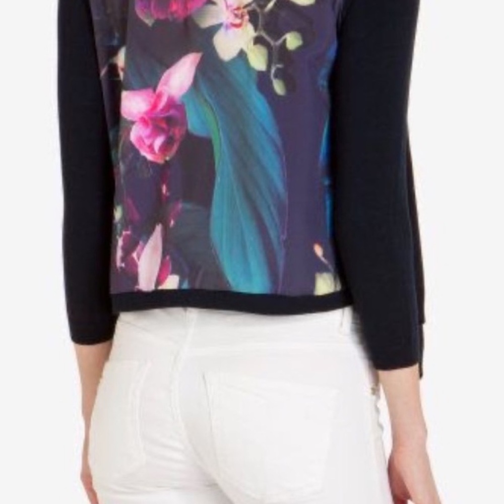 Ted Baker London Tank and cardigan Navy with Pink Floral Design